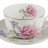 Набор чайных пар 250 мл 6 шт &quot;розовый пион&quot; / 207509