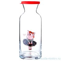 Графин для воды 700 мл с крышкой &quot;Свинка балерина&quot; / 259278