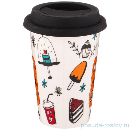 Кружка 400 мл с крышкой &quot;Coffemania&quot; / 263944