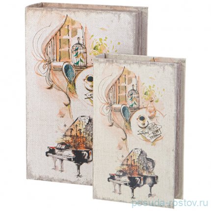 Набор шкатулок-книжек 27 х 18 х 7/21 х 13 х 5 см 2 шт / 353583