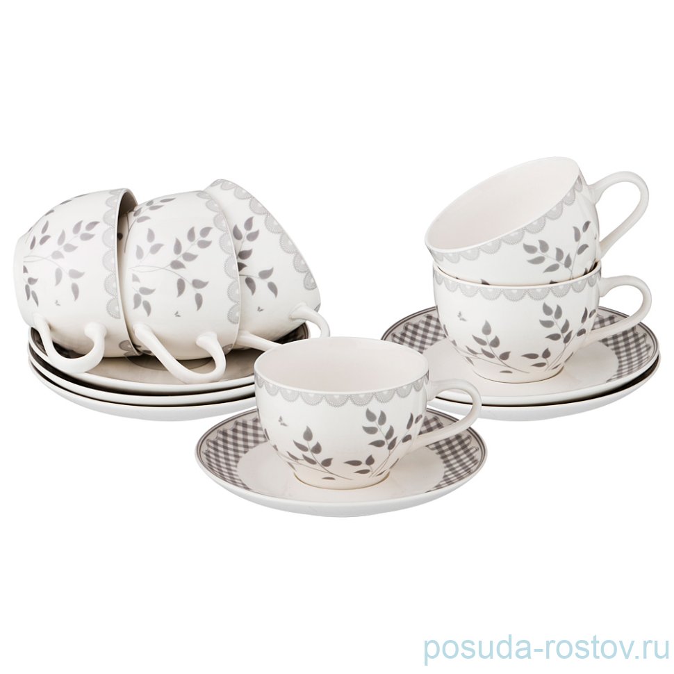 Набор чайных пар 250 мл 6 шт "Соловьи" / 192268