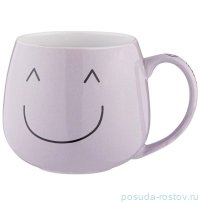 Кружка 350 мл сиреневая &quot;веселый смайлик&quot; / 187036