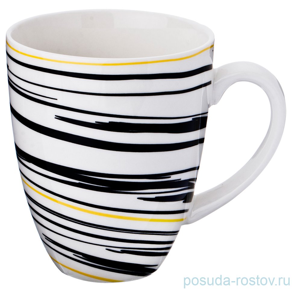 Кружка 350 мл черно-белое "vogue /с жёлтым" / 190452 Кружка 350 мл черно-белое "vogue /с жёлтым" / 190452