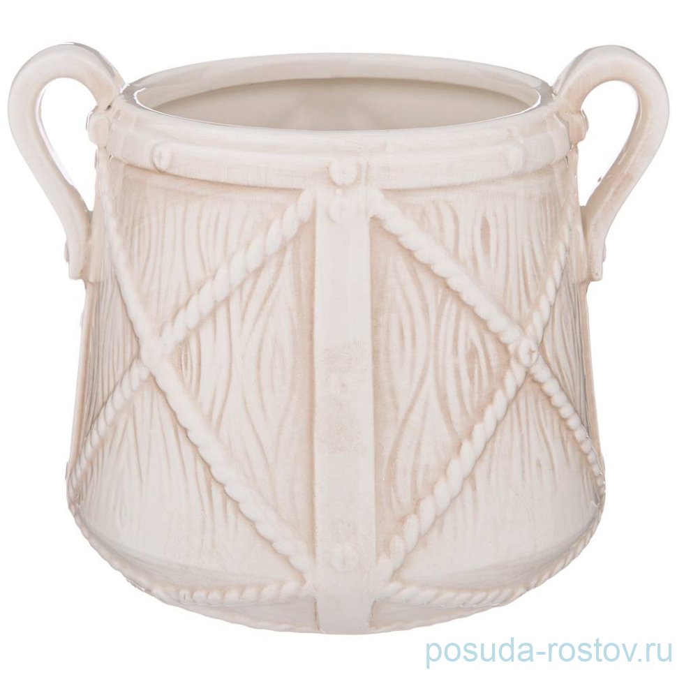 Кашпо для цветов 14 х 14 см с ручками / 225699