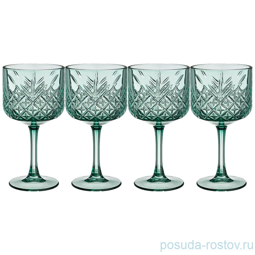 Бокалы для красного вина 500 мл 4 шт "Timeless /Изумруд" / 211155