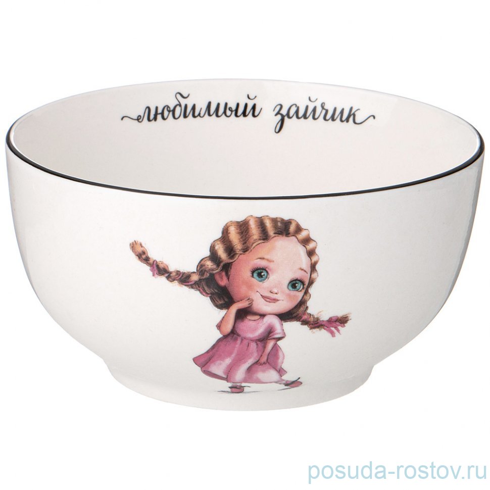 Салатник 470 мл "Девочка зайчик" / 349766