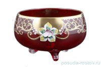 Конфетница 13 см на 3-х ножках &quot;Лепка красная /5408&quot; / 093149