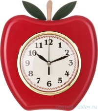 Часы настенные 21 х 23,5 х 4,5 см кварцевые красные &quot;FRUIT&quot;  / 187909