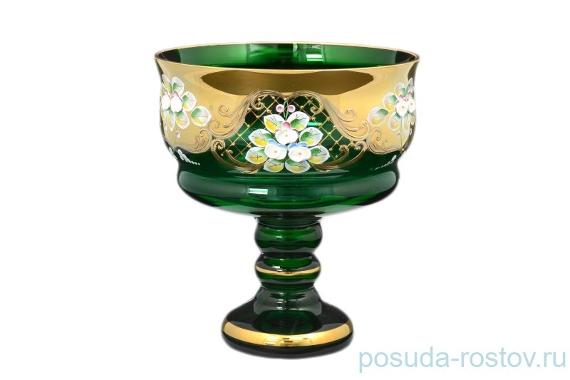 Конфетница 20 см н/н "Лепка зелёная" E-V / 092514