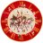 Тарелка 21 см красная &quot;С Новым годом! /Часы /Русская тройка&quot; / 268591