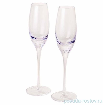 Бокалы для шампанского 200 мл 2 шт &quot;Bubles purple&quot; / 343548