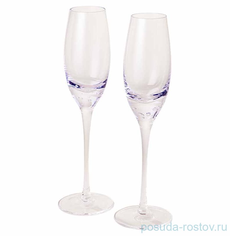 Бокалы для шампанского 200 мл 2 шт "Bubles purple" / 343548