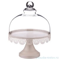 Блюдо 25 х 25 х 33 см н/н с крышкой круглое  / 313660