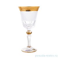 Бокалы для красного вина 220 мл 6 шт &quot;Лаура /Francie /Широкий золотой узор&quot; / 156469