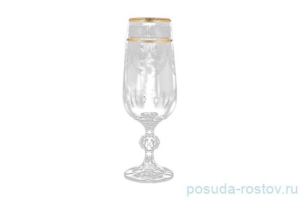 Бокалы для шампанского 180 мл 6 шт &quot;Клаудия /Панто /Платиновый кант&quot;  / 118335