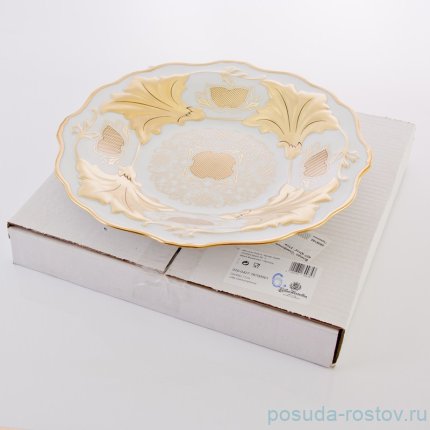 Блюдо 31 см круглое &quot;Ютта&quot; &quot;Веймар /Симфония /Золотая&quot; / 053826