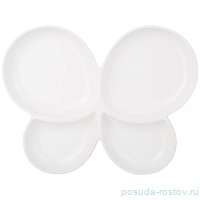 Менажница 4-х секционная 29 х 23 х 3 см Бабочка &quot;Native&quot; / 340568