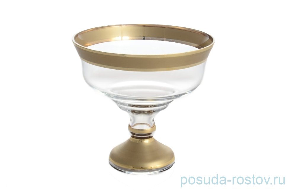 Фруктовница 21 см н/н "Матовая полоса /золото" B-G / 128464