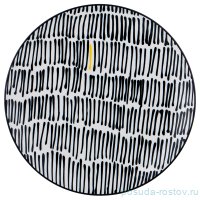 Тарелка 27 см черно-белое &quot;Vogue /с жёлтым&quot; / 190454