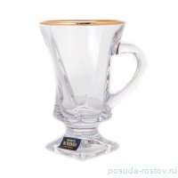 Кружки для горячих напитков 100 мл 6 шт н/н &quot;Квадро /Отводка золото&quot; / 143976