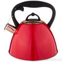 Чайник 2,7 л со свистком термоаккумулирующее дно индукция красный &quot;тюдор&quot; / 268662