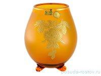 Ваза для цветов 21 см матовый амбер &quot;Эгерманн /Золотая роза&quot; / 018713