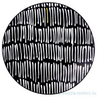 Тарелка 20 см черно-белое &quot;vogue /с жёлтым&quot; / 190455