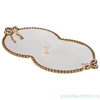 Менажница 36,5 х 19,5 х 7 см 2-х секционная &quot;Бусинки&quot; / 194441