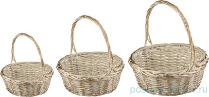 Набор корзин 3 шт плетёные / 187436