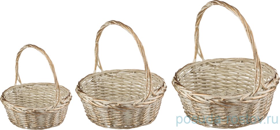 Набор корзин 3 шт плетёные / 187436