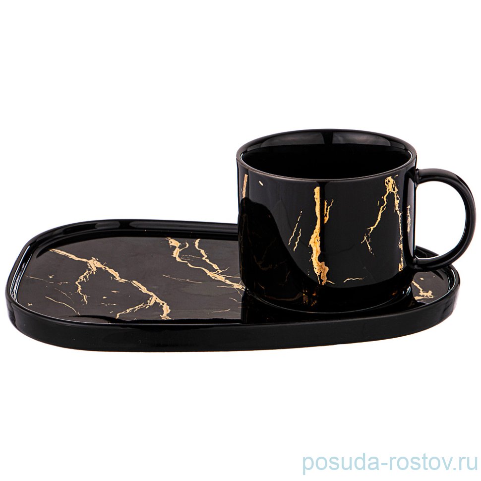 Чайная пара 220 мл 1 шт "Fantasy /Чёрное" / 242131