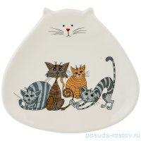 Тарелка 18,5 х 20 х 2,5 см 1 шт &quot;Озорные коты&quot; / 207056