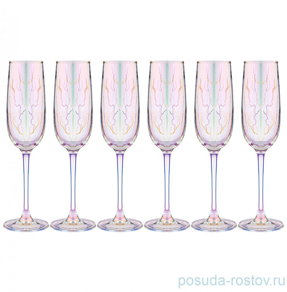 Бокалы для шампанского 175 мл 6 шт "revolution /лиловая дымка" / 299766 Бокалы для шампанского 175 мл 6 шт "revolution /лиловая дымка" / 299766
