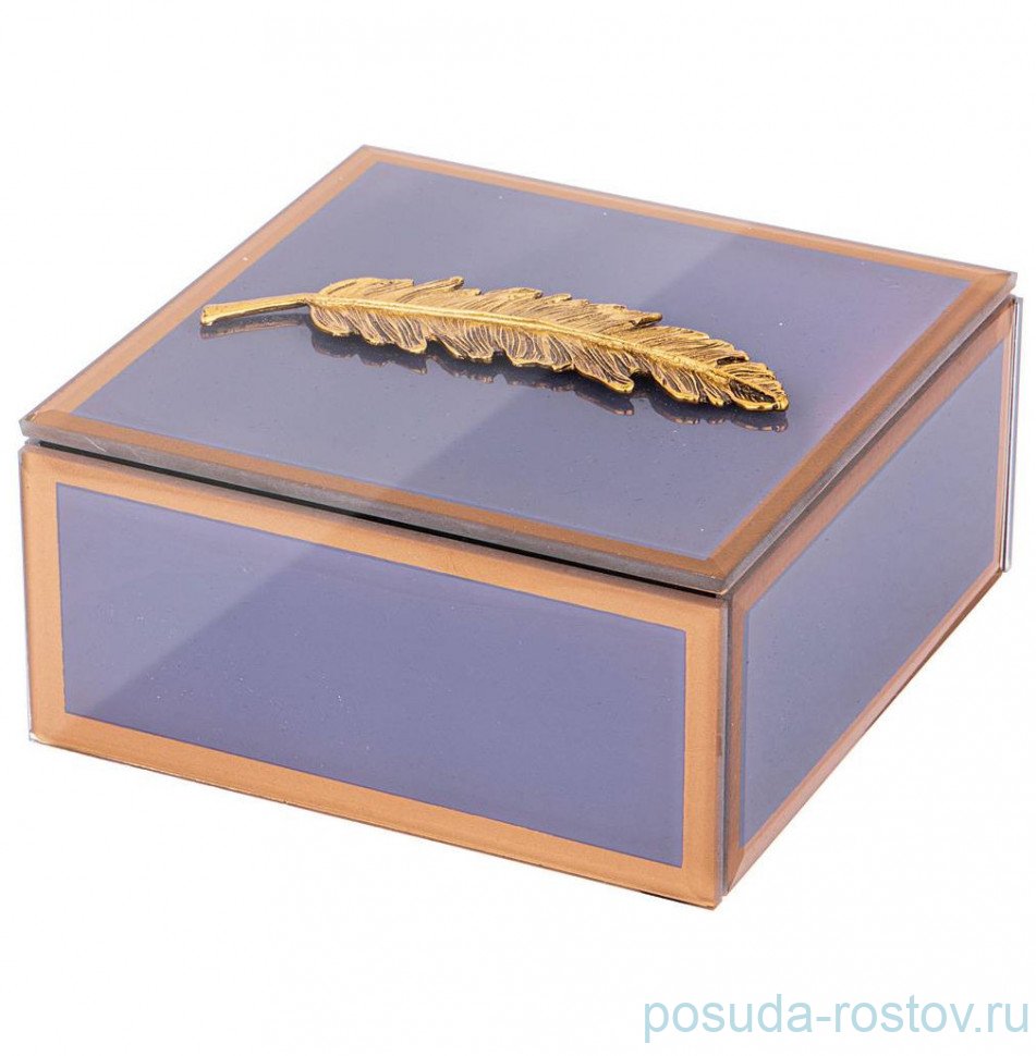 Шкатулка 12 х 12 х 6 см серая "Pen" / 271714 Шкатулка 12 х 12 х 6 см серая "Pen" / 271714