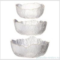 Набор салатников 3 шт (13 см -370 мл, 16,5 см - 700 мл, 19 см -1,1 л) &quot;Perfo&quot; / 379597