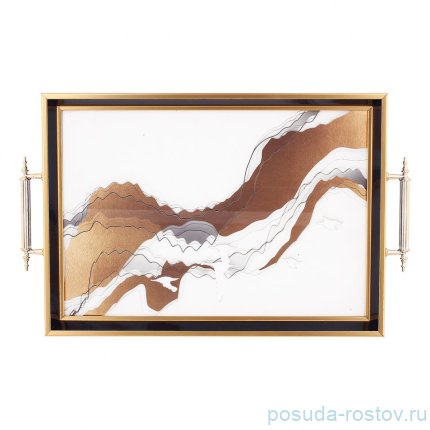 Поднос 31 х 43 см прямоугольный с ручками &quot;Dementia Koleksiyon&quot; / 341557