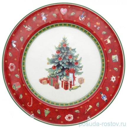 Тарелка 26 см &quot;Christmas world /Bordo&quot; / 230104