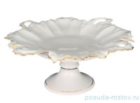 Блюдо 33 см фигурное круглое перф. н/н &quot;Корона /Отводка золото&quot; / 088778