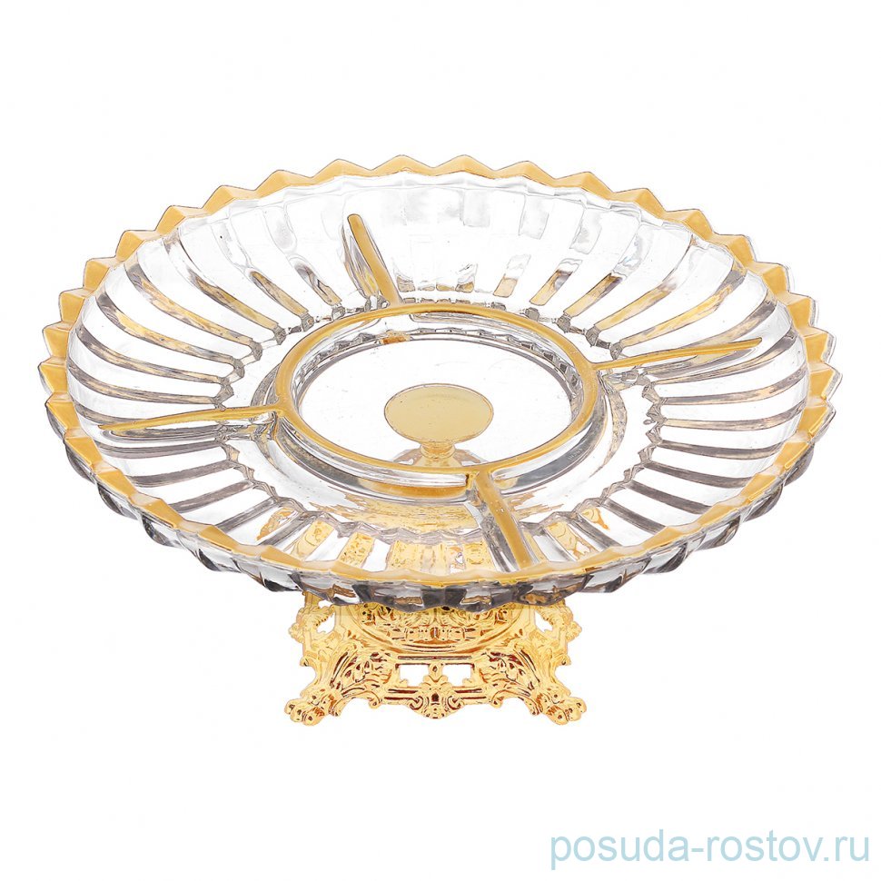 Менажница н/н металл "Золотой ободок" / 363866 Менажница н/н металл "Золотой ободок" / 363866