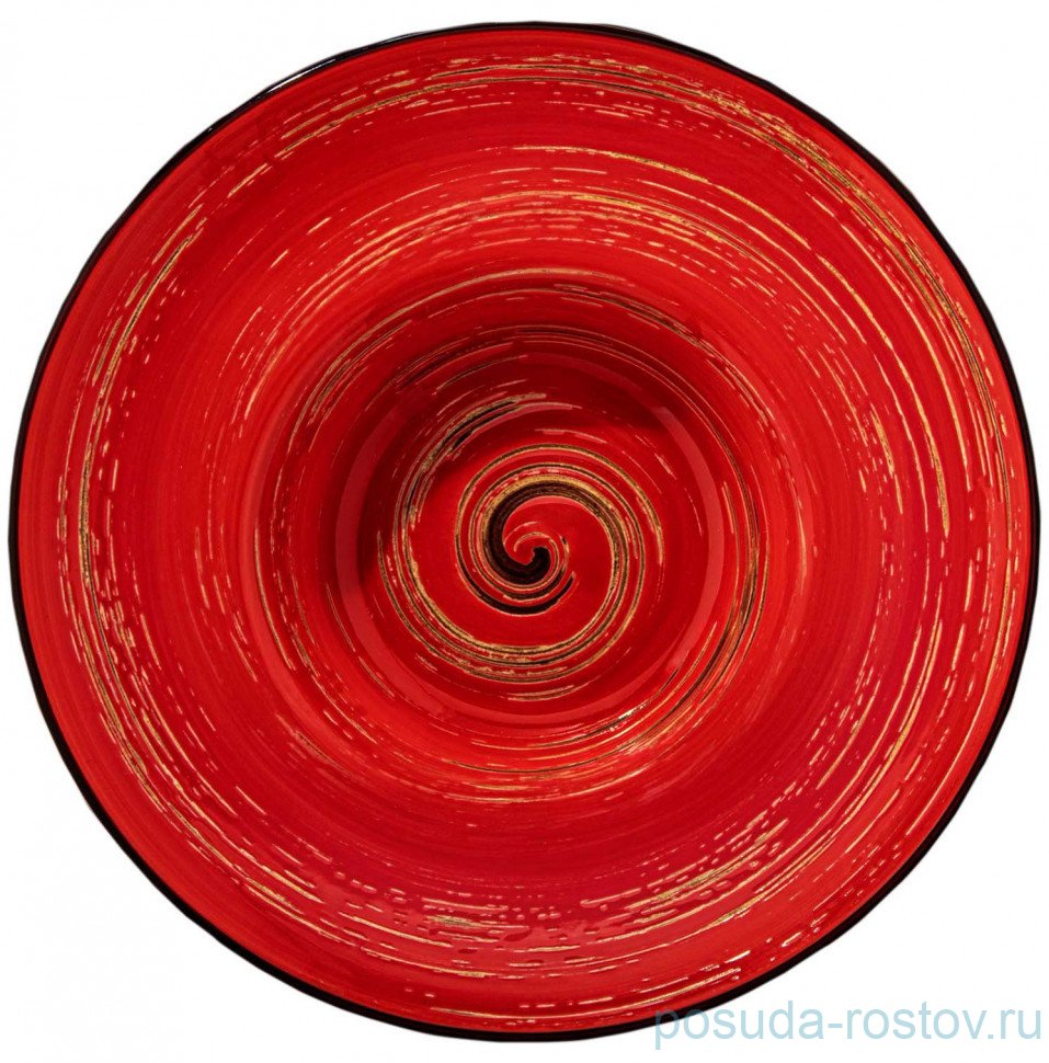 Тарелка 25,5 см глубокая красная "Spiral" / 261554 Тарелка 25,5 см глубокая красная "Spiral" / 261554