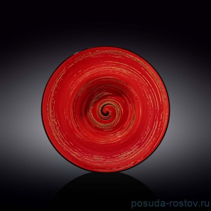 Тарелка 25,5 см глубокая красная &quot;Spiral&quot; / 261554