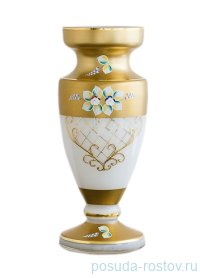 Ваза для цветов 40 см &quot;Лепка белая /с золотом&quot; / 036740