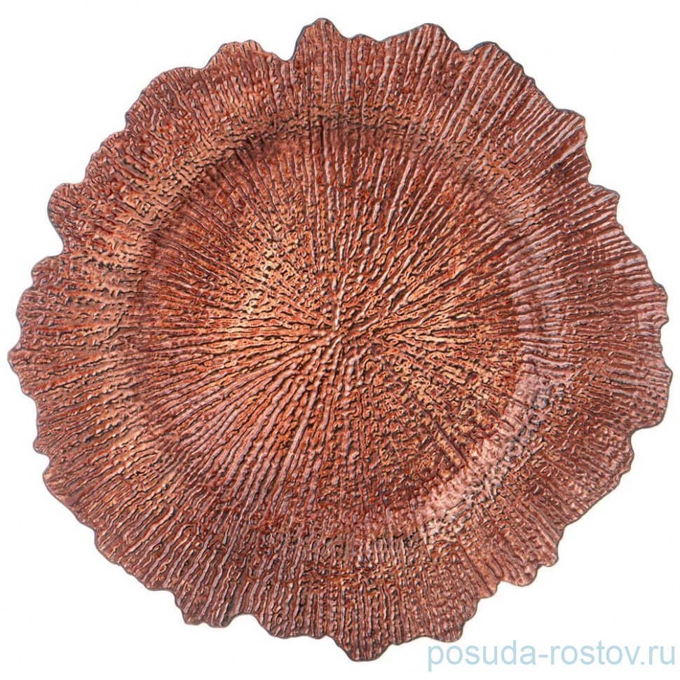 Тарелка 32 х 32 см коричневая / 329709