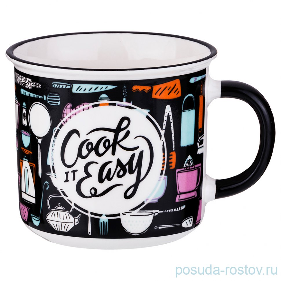 Кружка 400 мл "Cook it easy" / 205054
