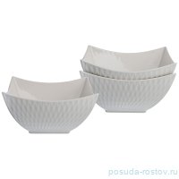 Набор салатников 26,7 см 3 шт квадратные &quot;Сетка /Без декора&quot; / 195024