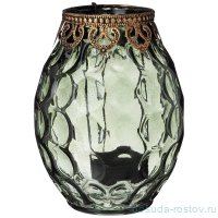 Подсвечник 12,5 х 12,5 х 16 см &quot;стамбул&quot; с металлическими элементами зелёный / 272846