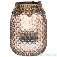 Подсвечник 8,5 х 8,5 х 12 см &quot;бухара&quot; с металлическими элементами коричневый / 272858