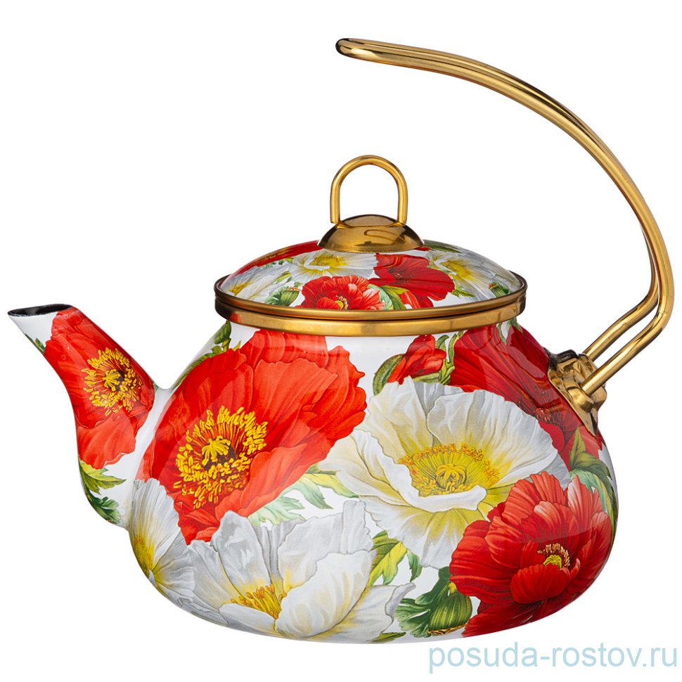 Чайник 2,2 л эмалированный "agness /маки" / 256783 Чайник 2,2 л эмалированный "agness /маки" / 256783