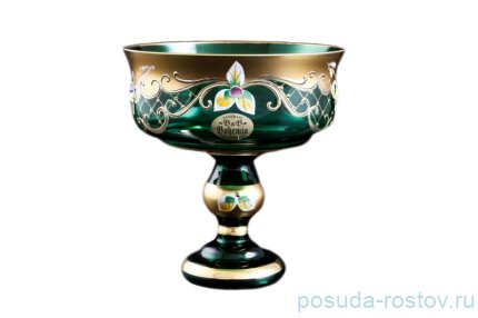 Ваза для конфет 15 см н/н &quot;Лепка зелёная&quot; / 096037