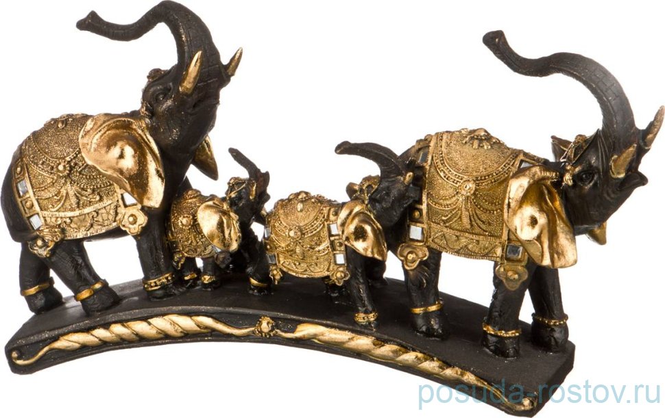 Фигурка 20 х 35 см "Слоны со слонятами" / 209478